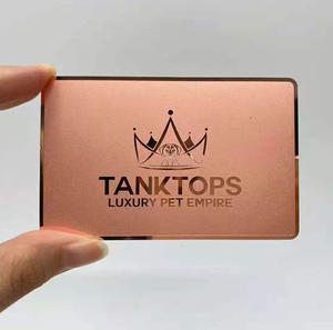 Tarjetas de visita de metal de lujo con espejo de oro rosa y plata personalizadas con logotipo - Product Image 3
