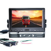 Monitor de Doble Canal de 7 Pulgadas con Sistema de Entrada de Video 1080P/720P, DC12-35V, para Monitoreo Multicanal de Punto Ciego en Vehículos