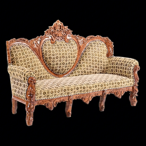 Luxury Solid Wood Hand Carved 5 sealer <b>Sofa</b> <b>Set</b> Traditional European Style - Product Image 1