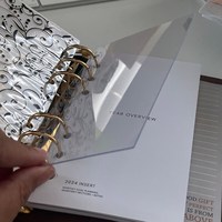 Séparateur de tableau de bord en acrylique transparent pour classeur à 6 anneaux format A5 A6, accessoire pour classeur de budget et de rangement de documents