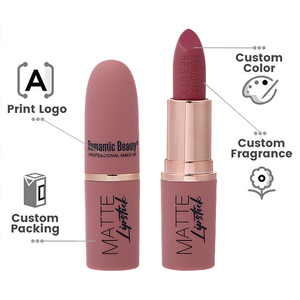 New Solid <strong>Matte</strong> <strong>Lipstick</strong> with Long Lasting Color and Waterproof Property 12 Colors Available - Product Image 6