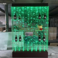 Étagères murales décoratives en acrylique transparent avec éclairage LED pour bar à domicile, vente en gros
