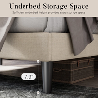 Cabecera de Cama Moderna y Duradera de Madera Sólida, Tamaño Queen, Material de Acero, Tapicería de Lino, No Plegable, OEM Vietnam, MD01