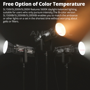 ไฟสตูดิโอ GODOX SL150III BI SL200II BI <span class=keywords><strong>SL300</strong></span> BI ไฟวิดีโอ LED ปรับได้ 2800K-6500K สำหรับ YouTube ถ่ายภาพบุคคล CRI 96 - Product Image 5
