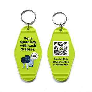 พวงกุญแจโรงแรมพลาสติกเปล่าพิมพ์ลายพวงกุญแจโมเต็ล - Product Image 2