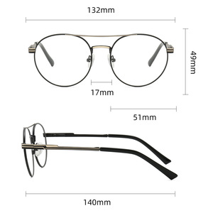 <span class=keywords><strong>Gafas</strong></span> de Montura Redonda Modernas para Hombre, Bisagra de Resorte, Color Azul, Dorado y Plateado, Círculo Metálico, Ligeras, Simples, para Computadora, Adultos, <span class=keywords><strong>Gafas</strong></span> Sólidas 2026 - Product Image 4