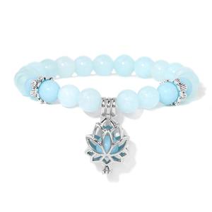 <span class=keywords><strong>Bracelet</strong></span> lumineux Bestone 8 mm avec perles creuses en pierre de <span class=keywords><strong>lotus</strong></span>, perles qui brillent dans le noir, <span class=keywords><strong>bracelet</strong></span> en améthyste naturelle pour cadeau - Product Image 3