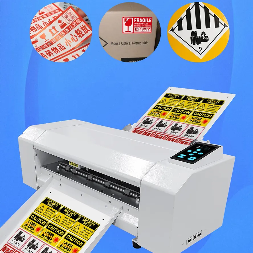 Hoja adhesiva de papel de alimentación automática Tarjeta de etiqueta en blanco Máquina cortadora de troquelado digital
