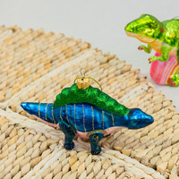 Ornement en verre sur le thème du monde animal, dinosaure T-Rex, couleur, forme et taille personnalisables, ornement en verre de Noël, cadeau de rentrée scolaire