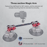OEM CAME-TV Bras articulé en aluminium de 12,4 pouces avec double rotule et vis 1/4 pouce pour support de moniteur d'appareil photo reflex numérique