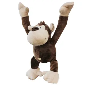 2024 Wholesale Ready to Ship Stuffed Animals Simulation Monkey Real Monkey Stuffed Toys Plush Kids Toys Gorilla Soft Stuffed An