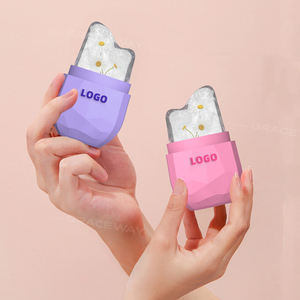 Bán buôn chăm sóc da làm mát công cụ massage tùy chỉnh màu sắc bên món quà Silicone gua SHA hình dạng băng đa chức năng Kim Cương mặt băng - Product Image 5
