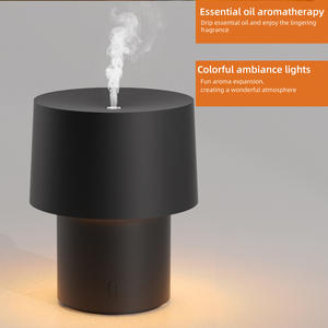 Diffuseur d'arômes en forme de champignon à effet bois, 160 ml, humidificateur à lumière LED alimenté par USB pour chambre et bureau - Product Image 3