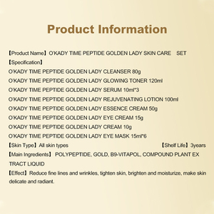 O' KADY TIME PEPTIDE GOLDEN LADY SKIN CARE SET Repara la base de la <span class=keywords><strong>piel</strong></span> fortalece la barrera de la <span class=keywords><strong>piel</strong></span> Set - Product Image 5