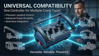 Télécommande radio industrielle sans fil pour grue, joystick d'embrayage, commande personnalisée pour machines hydrauliques, arrêt d'urgence, IP68, 500m