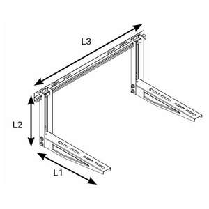 Klima Estantes pesados con travesaño para acondicionadores de aire pesados (1 paquete) - Product Image 3