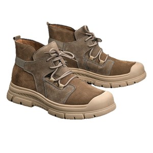 Martin Boot Ankle Height <b>Round</b> <b>Toe</b> Flat <b>Heel</b> Cushioned Lace Up Solid Color Work Boot Men Women Fashion Style - Product Image 5