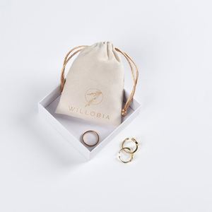 Sac de rangement pour bijoux en velours exquis, personnalisable en différentes couleurs et tailles, style peluche courte blanche haut de gamme - Product Image 4