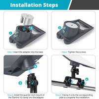 Support de fixation double EP-SK0190 Starlink V5 en aluminium réglable avec inclinaison à 270 degrés pour Mini Mini X RV Ladder