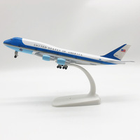 Modèle d'avion en métal moulé sous pression Boeing 747-200B Air Force One de 20 cm avec trains d'atterrissage