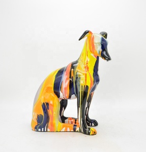 Estatua de <span class=keywords><strong>Doberman</strong></span> de Lujo, Adornos de Pie, Figura de Galgo de Resina Creativa de Tamaño Real para Decoración de Jardín, Manualidades, Esculturas de Perros - Product Image 4