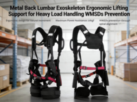 Exosquelette dorsal ergonomique en métal durable AIglobal pour la manutention de charges lourdes, protection du bas du dos, sécurité au travail en intérieur/extérieur
