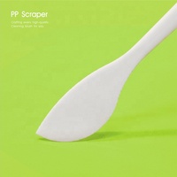 Spatula Krim Plastik PP Grosir dengan Sikat Pembersih Lembut 2-in-1, Peralatan Dapur, Perlengkapan Rumah Tangga, Penyapu Meja untuk Server
