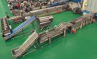 Ligne de production de friture automatique avec séchage à l'air pour éliminer l'excès d'huile de surface, ligne de traitement automatique de tofu frit