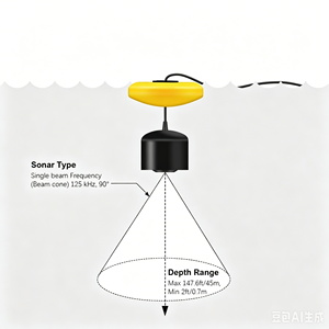 FF717 Echolot - Buscador de Peces Portátil con Cable para Playa, Detector de Pesca para Exteriores, <span class=keywords><strong>Sonar</strong></span> de Pesca al por Mayor - Product Image 3