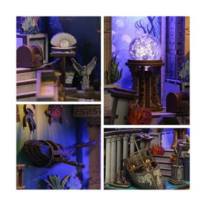 Hamaileon Kit de maison miniature 3D Puzzle Book Nook Décorations d'étagère Cadeaux d'artisanat <span class=keywords><strong>pour</strong></span> adultes et amoureux des livres - Product Image 2