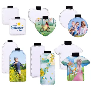 Sublimatie Blanco Fotoprint Bulk Echte Sleutelhanger Hartvorm Op Maat Gemaakte Gepersonaliseerde Sublimatie Designer Pu Lederen Sleutelhanger