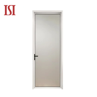 Porte battante simple moderne de marque supérieure, étroite, à double vitrage, étanche, en aluminium, insonorisée, pour salle de bain, chambre, villa