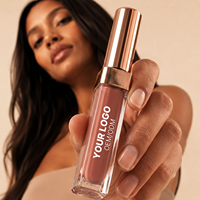 Gloss à lèvres texturé Rose Gold Rich Shine, rouge à lèvres vegan de luxe, produits cosmétiques, rouge à lèvres liquide mat, marque privée
