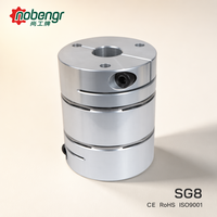 Coupleur servo rigide en alliage d'aluminium, pince à diaphragme en acier inoxydable, jeu nul, haute précision pour vis à billes, servomoteur, encodeur CNC