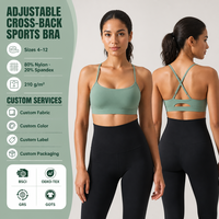 Soutien-gorge de sport personnalisable à bretelles réglables OEM, sexy, antichoc, dos croisé, pour yoga, course et fitness, pour femme