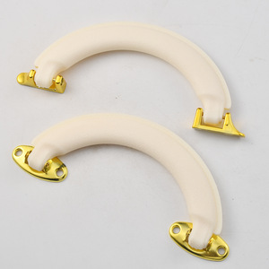 Poignées de tiroir en plastique blanches avec pieds dorés, faciles à transporter, spécification 488 - Product Image 3