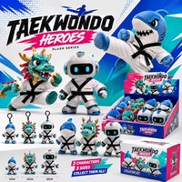 Maßgefertigtes Taekwondo-Helden-Plüschtier, Hai-Drachen-Roboter-Puppe in Uniform