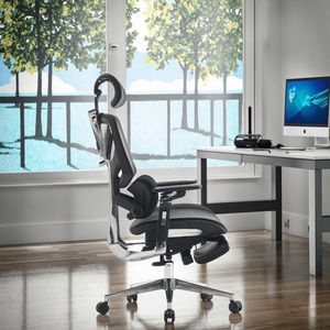 Silla ejecutiva de malla con altura ajustable, marco de aluminio 5D, reposacabezas ajustable y reposabrazos, silla ergonómica de oficina - Product Image 2