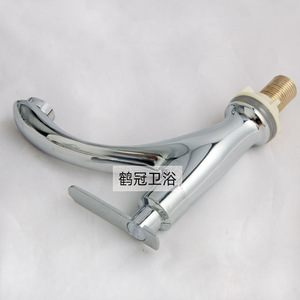 Grifo monomando para lavabo, cromado, de montaje en encimera, con válvula de cerámica de un solo orificio, caudal de 2 GPM - Product Image 2