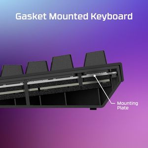 <span class=keywords><strong>HyperX</strong></span> <span class=keywords><strong>Alloy</strong></span> Rise 75 Hot Swappable 75% Teclado mecánico para juegos PC Sensor de luz ambiental Junta Interruptores lineales montados - Product Image 5