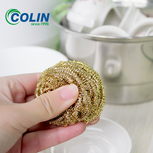 62 Bolas de latón para limpieza, limpiador de puntas de soldador de cobre genuino, raspador de metal para platos y ollas, soldador - Product Image 1