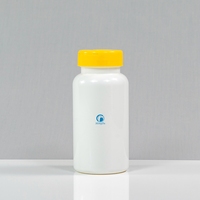 Bouteille ronde en HDPE de 225 ml, col de 38 mm, conteneur en plastique blanc personnalisé pour capsules de compléments alimentaires, poudre, emballage sûr et durable