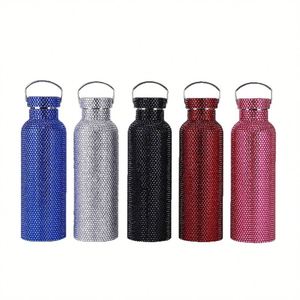 Bouteille d'eau isotherme Bling Diamant, Bouteilles à boire scintillantes Bling, Flasques isothermes en acier inoxydable avec strass - Product Image 5
