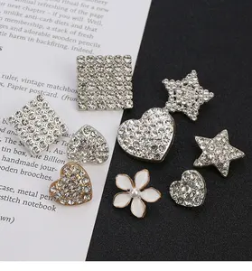 Wholesale garment metal button women crystal rhinestone buttons for clothes