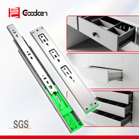 Glissières de tiroir à fermeture douce et à extension complète Goodcen en fer robuste avec rail à roulement à billes pour accessoires de meubles de cuisine et de salle de sport