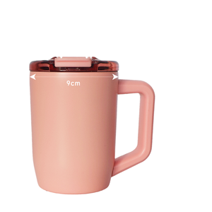 Mug à café isotherme en acier inoxydable sans BPA de 450 ml avec couvercle anti-fuite - Tasse de voyage portable pour boissons chaudes et froides en aluminium - Product Image 1