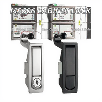 Serrure de panneau d'armoire Hengsheng Industrial MS606 en alliage de zinc, loquet à compression, grade 2 ANSI, 2 clés, ouverture par poussée pour portes, tiroirs et boîtes à outils