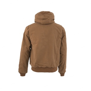 Veste en toile de coton 100% 12 oz avec logo personnalisé, style safari, effet délavé vintage, à capuche - Product Image 2