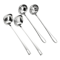 Ensemble de louche et d'écumoire en acier inoxydable de qualité supérieure, martelé, ustensiles de service de cuisine suspendus pour la maison, le restaurant, le buffet