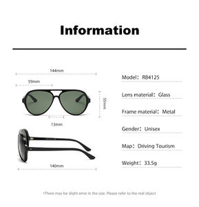 Gafas de Sol Polarizadas de Moda para Hombre, Marca 4125, Negras, Extra Grandes, Nuevas - Product Image 5